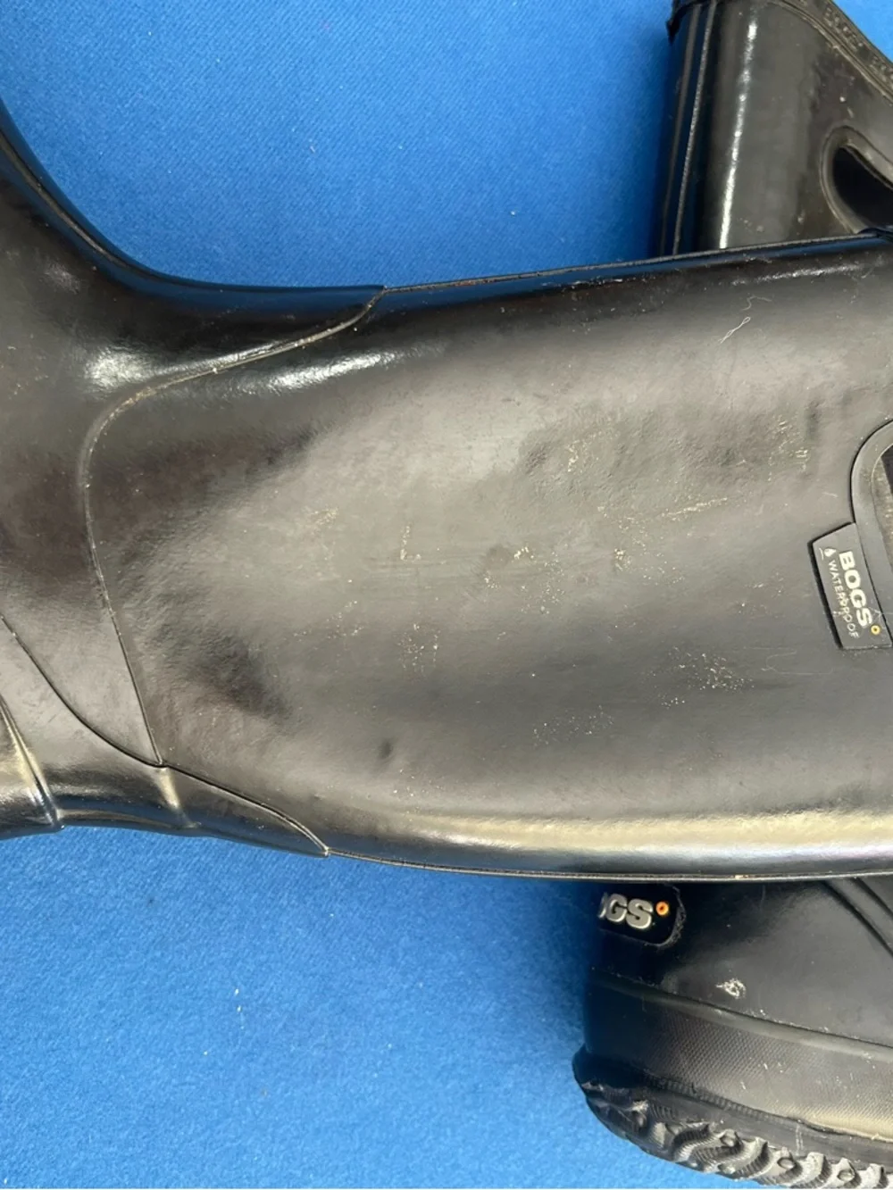 Bogs Black Women's Mid-Calf Rain Boots, size 9 - Picture 2 of 8
